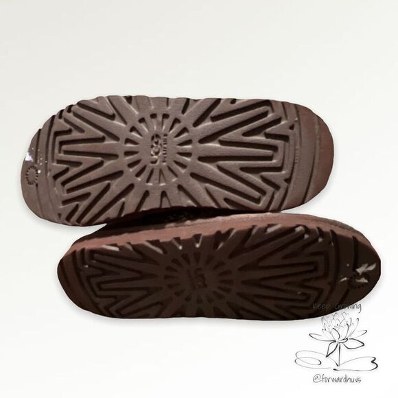 Ugg Jester Brown Plaid Carly Knit Boots Size Youth 3 - Picture 5 of 9